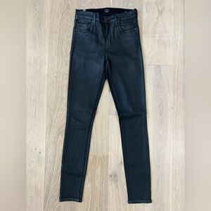 Citizens Of Humanity Black Coated Skinny Jeans